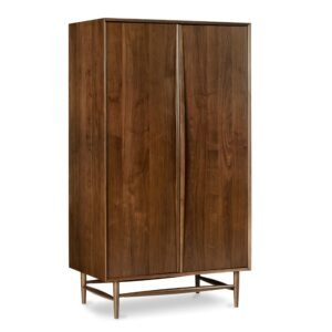 Dark Wood Two Door Wardrobe